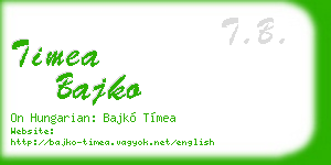 timea bajko business card